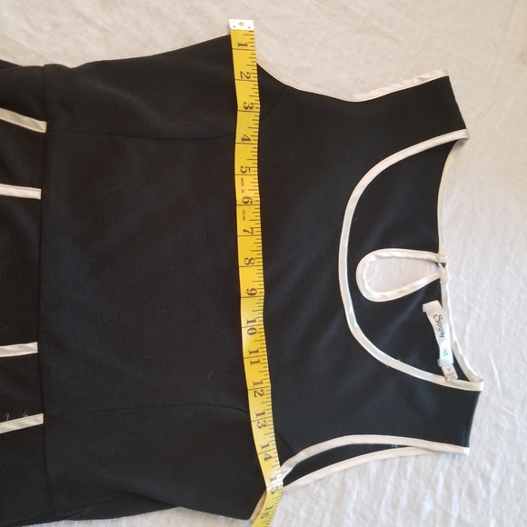 Sunny Girl Black/White Dress Sz M - Picture 6 of 8